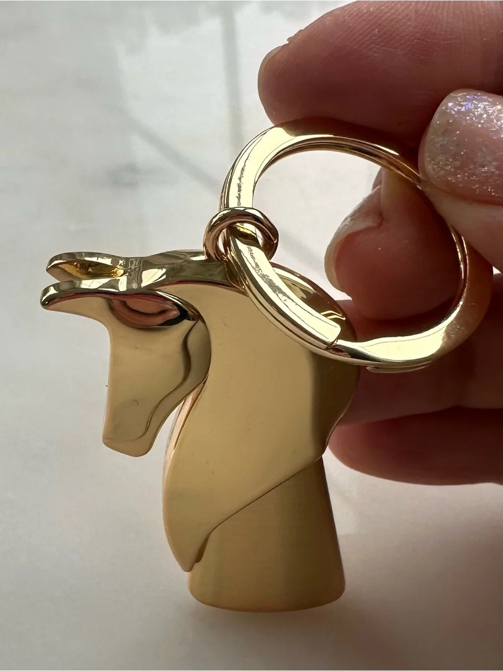 Burberry Hero Gold Horse Head Keychain Charm